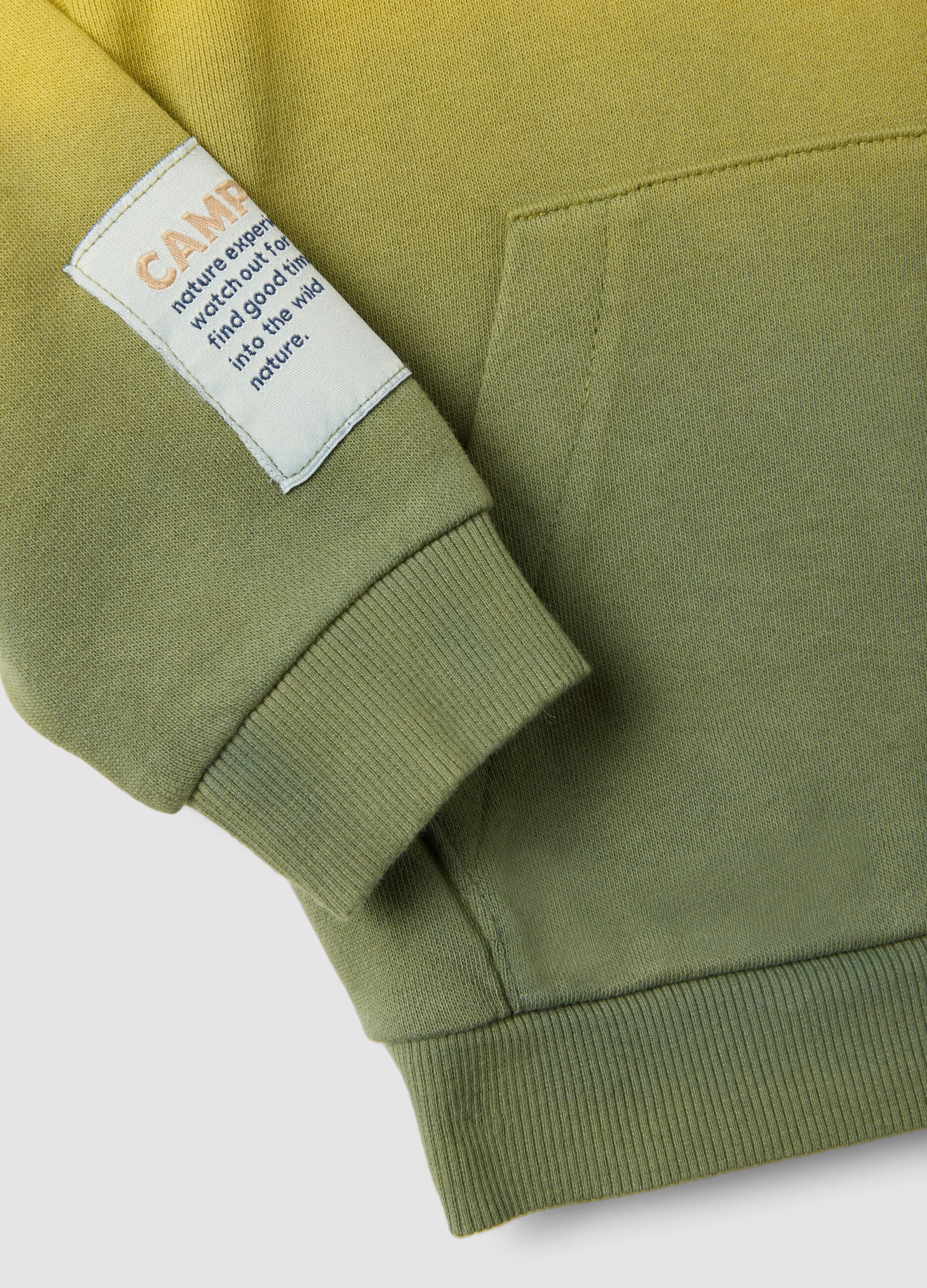 Boys' multicolour pure cotton sweatshirt regular fit with patch