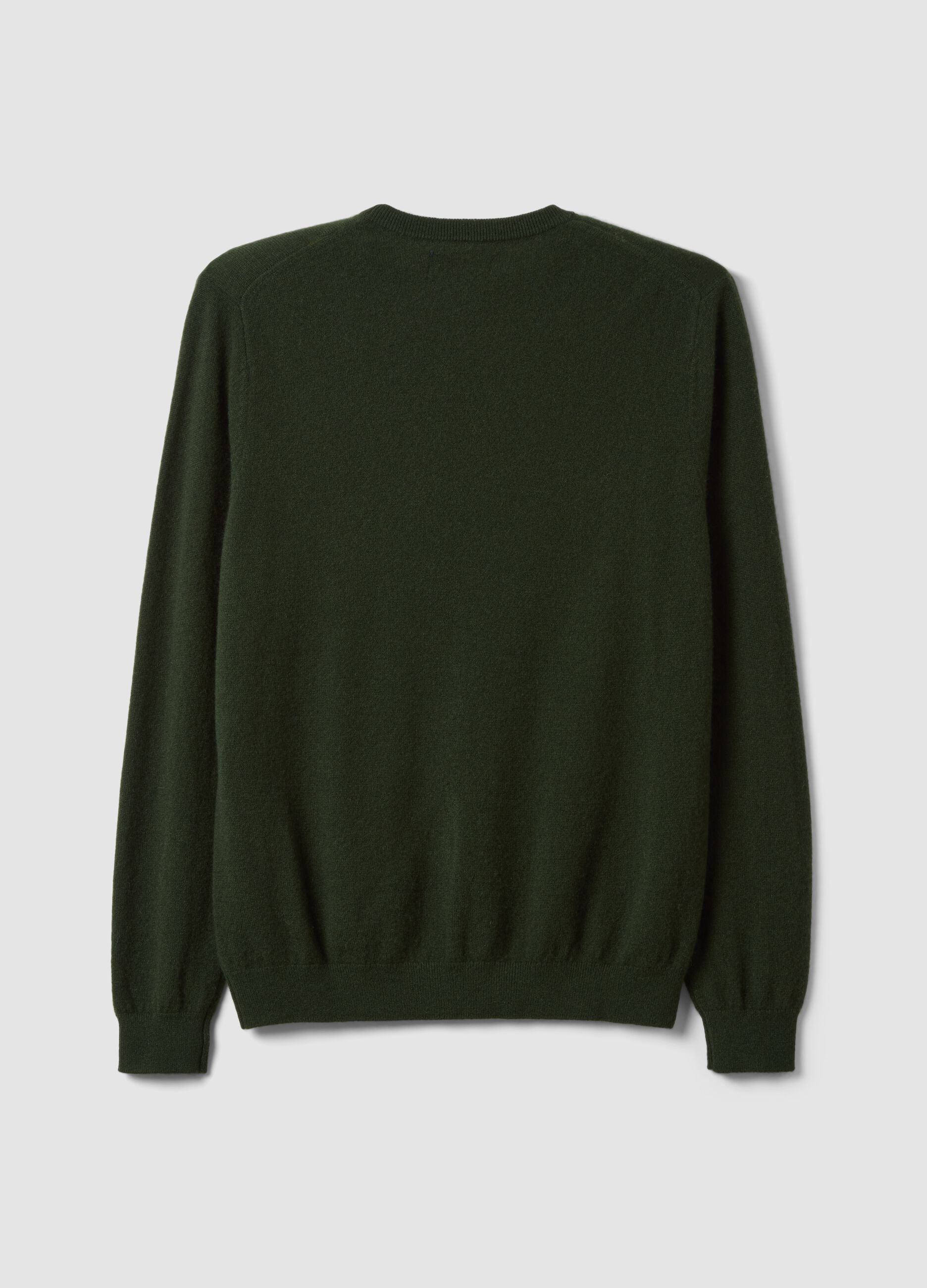 Green pure cashmere regular-fit jumper