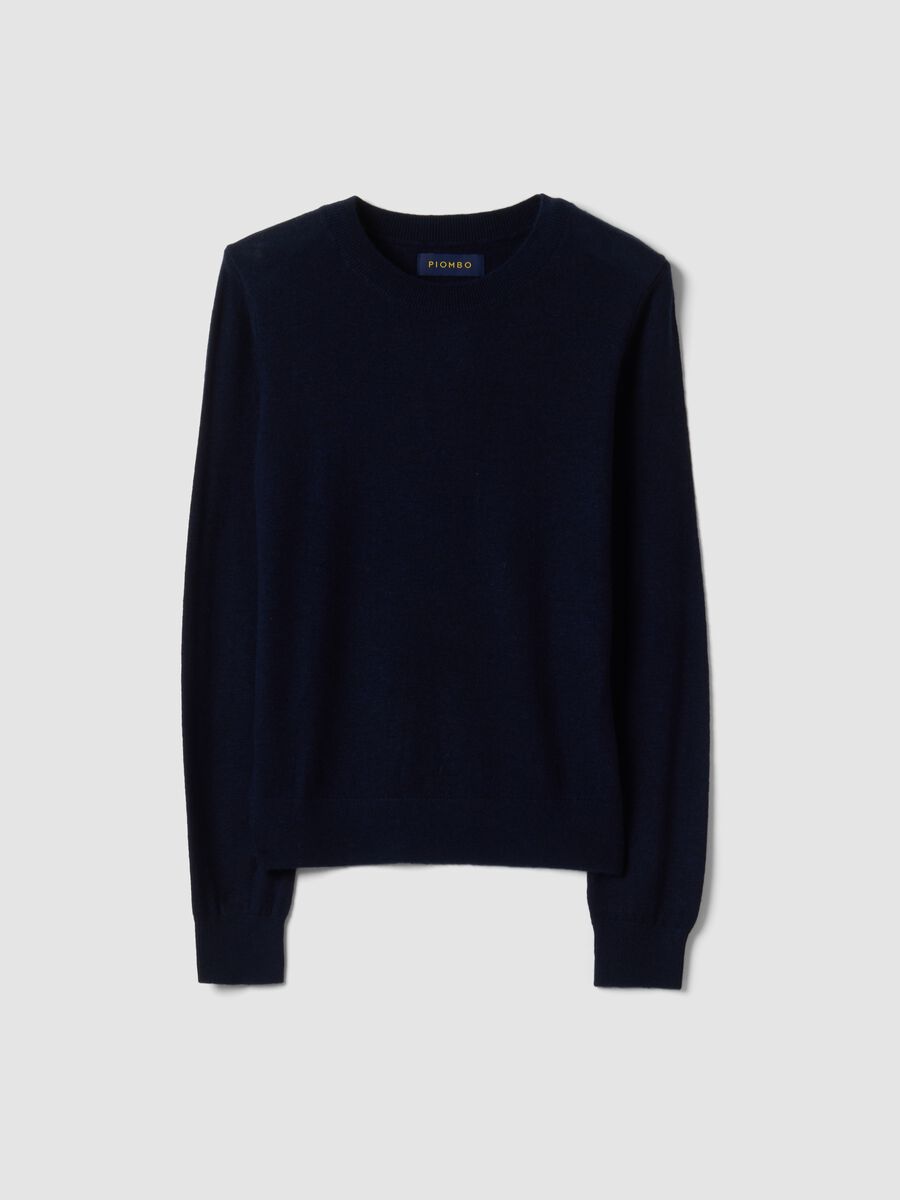Blue pure wool crew-neck jumper_0