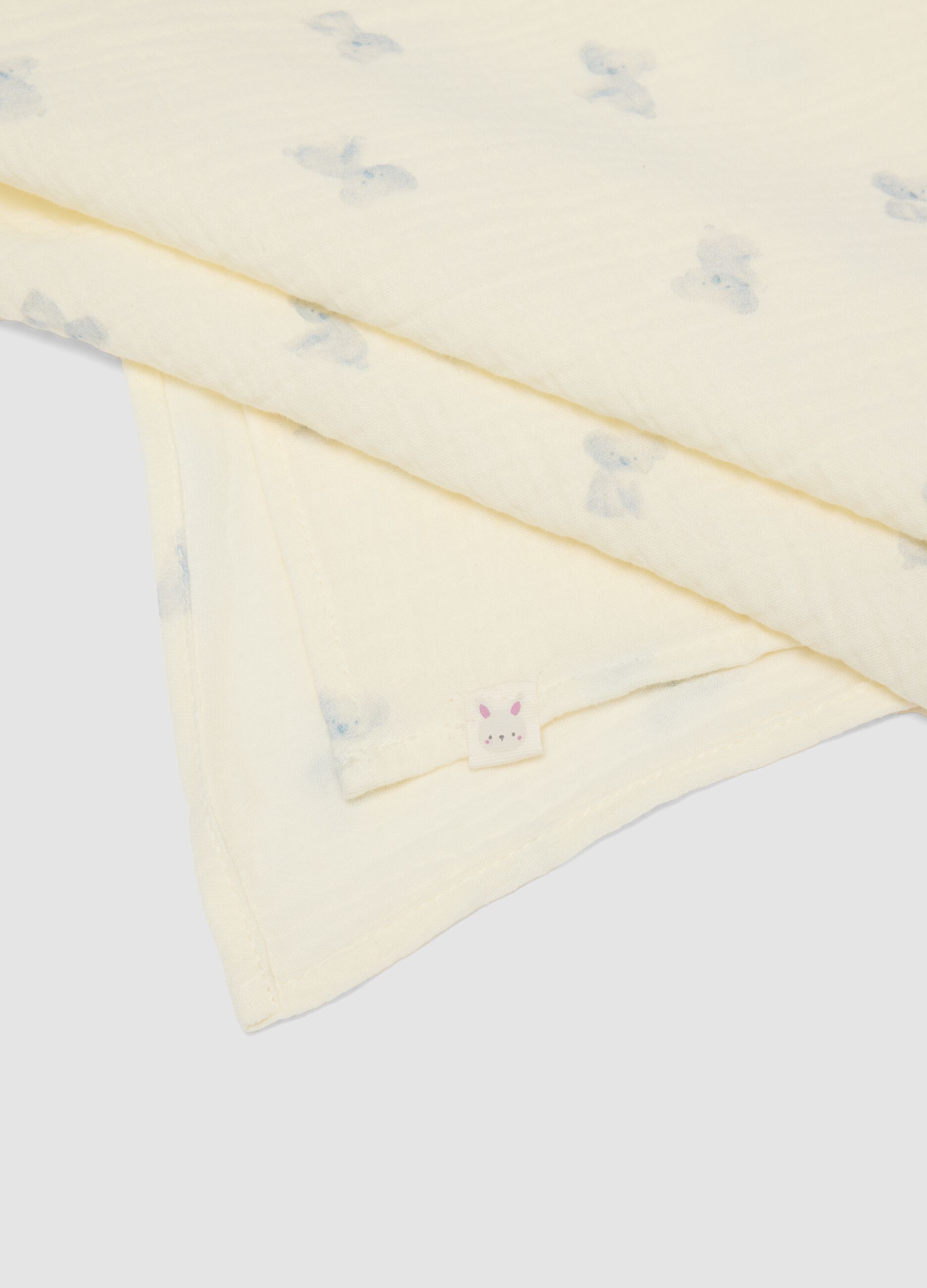 Two-pack of multicolour 100% cotton baby blankets