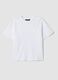 White pure cotton T-shirt with embroidery, regular fit_4