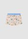 Beige tropical-print swim shorts for baby boys_1