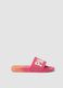 Pink beach sliders with strap_0