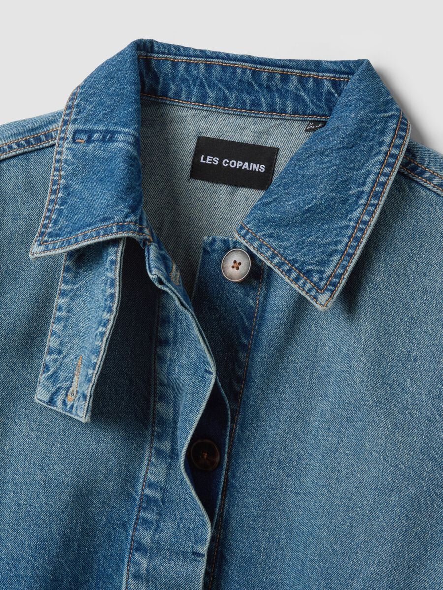 Blue oversized pure-cotton denim jacket_5