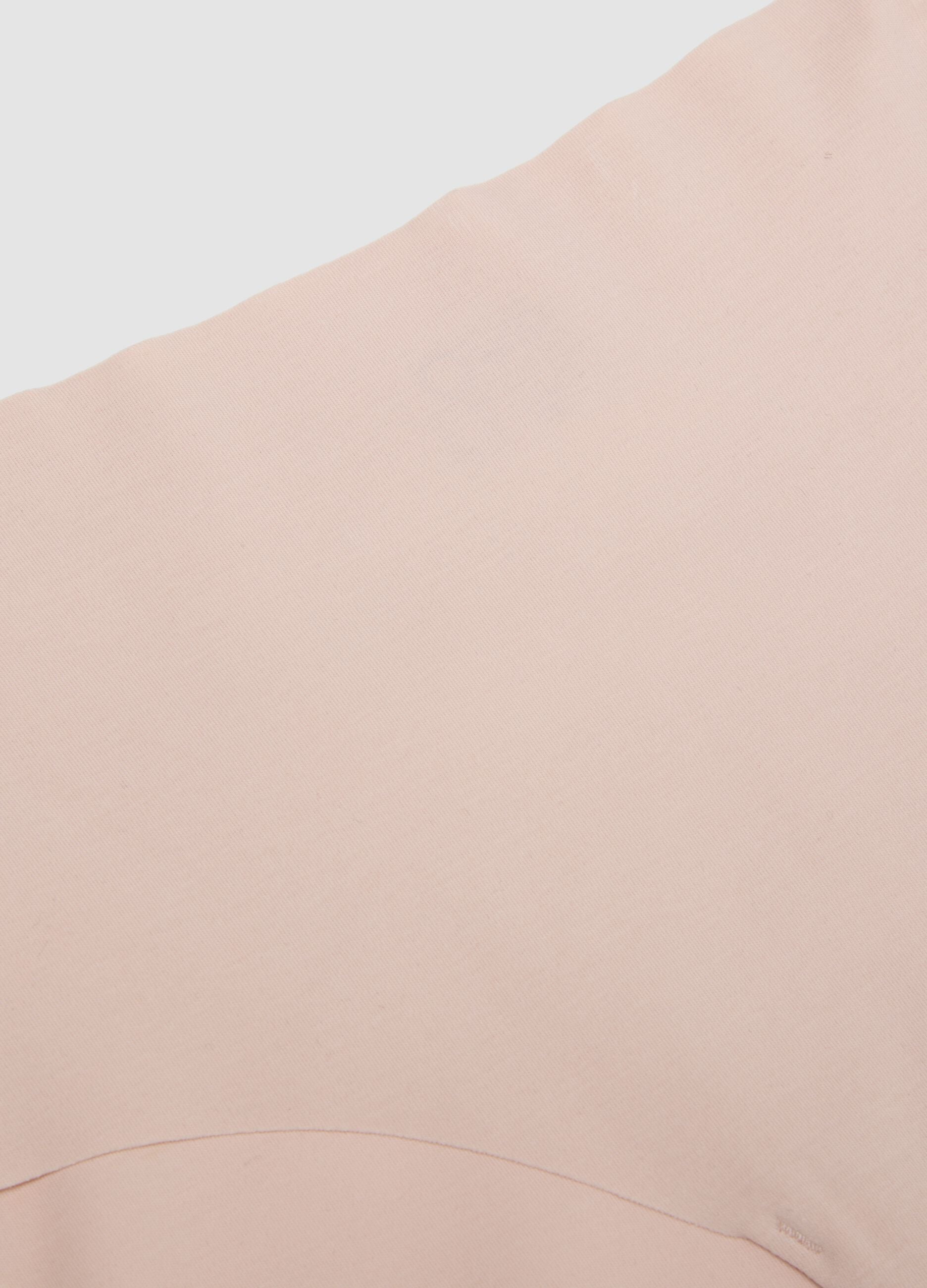 High-waisted pink briefs in stretch organic cotton