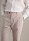Beige pure linen slim fit trousers_3