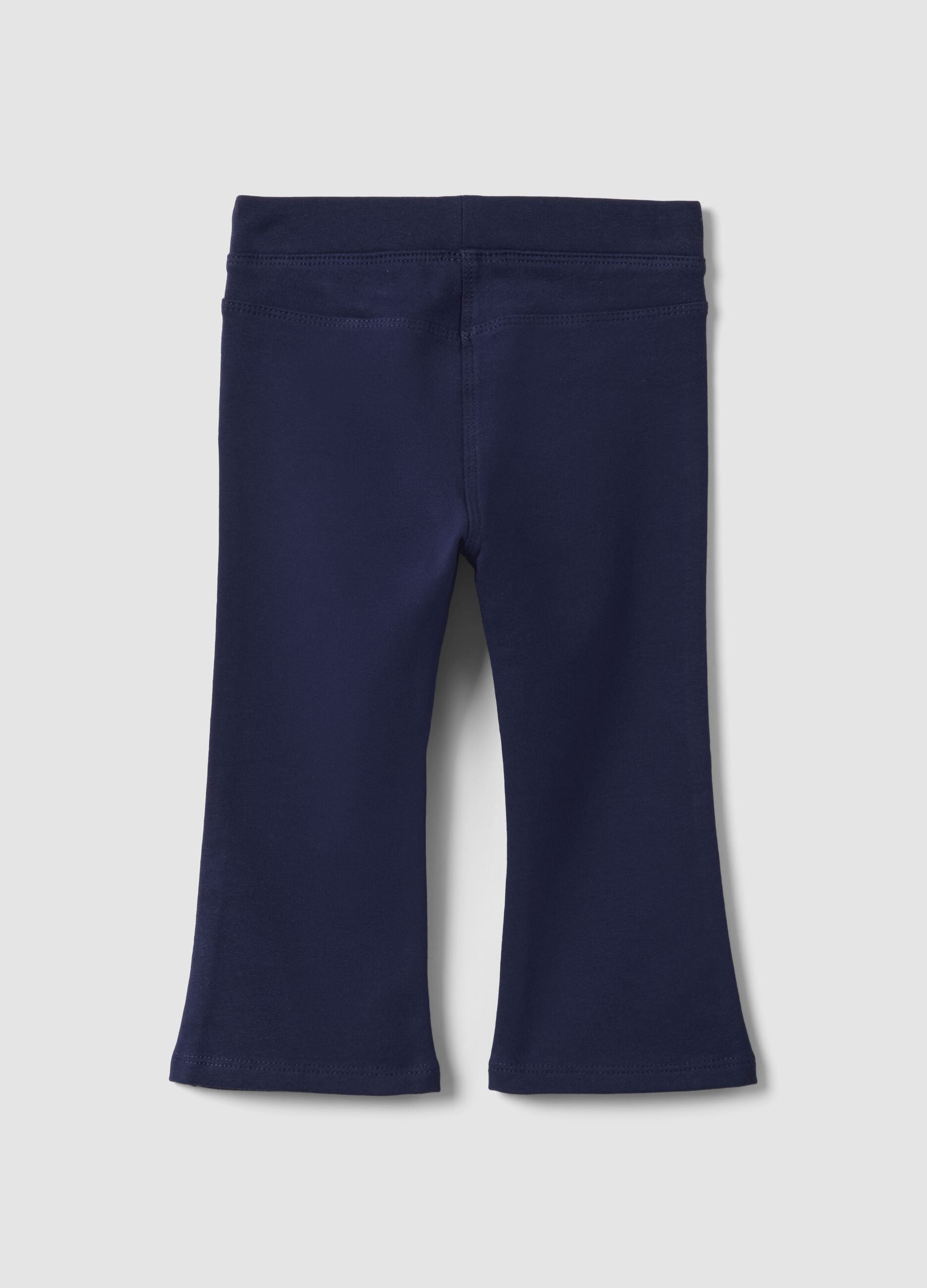 Girls&rsquo; blue organic stretch cotton flared trousers