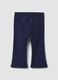 Girls&rsquo; blue organic stretch cotton flared trousers_1