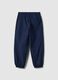 Children's regular fit blue jogger trousers in pure cotton_1