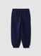 Blue pure cotton joggers with elasticated waist for boys_3