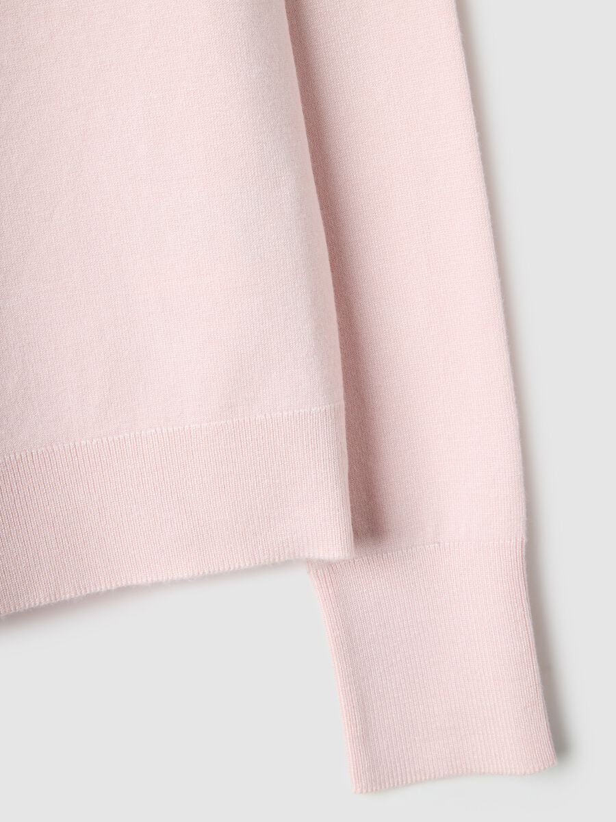 Pink crew-neck sweater regular fit_5
