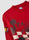 Red cotton-blend crew-neck sweatshirt with Mickey & Friends print_2