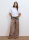 Brown wide-leg jeans in pure lyocell_0
