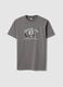 Grey pure cotton T-shirt regular fit with Brooklyn Nets print_4
