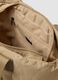 Beige shopper bag with gathered outer pocket_1
