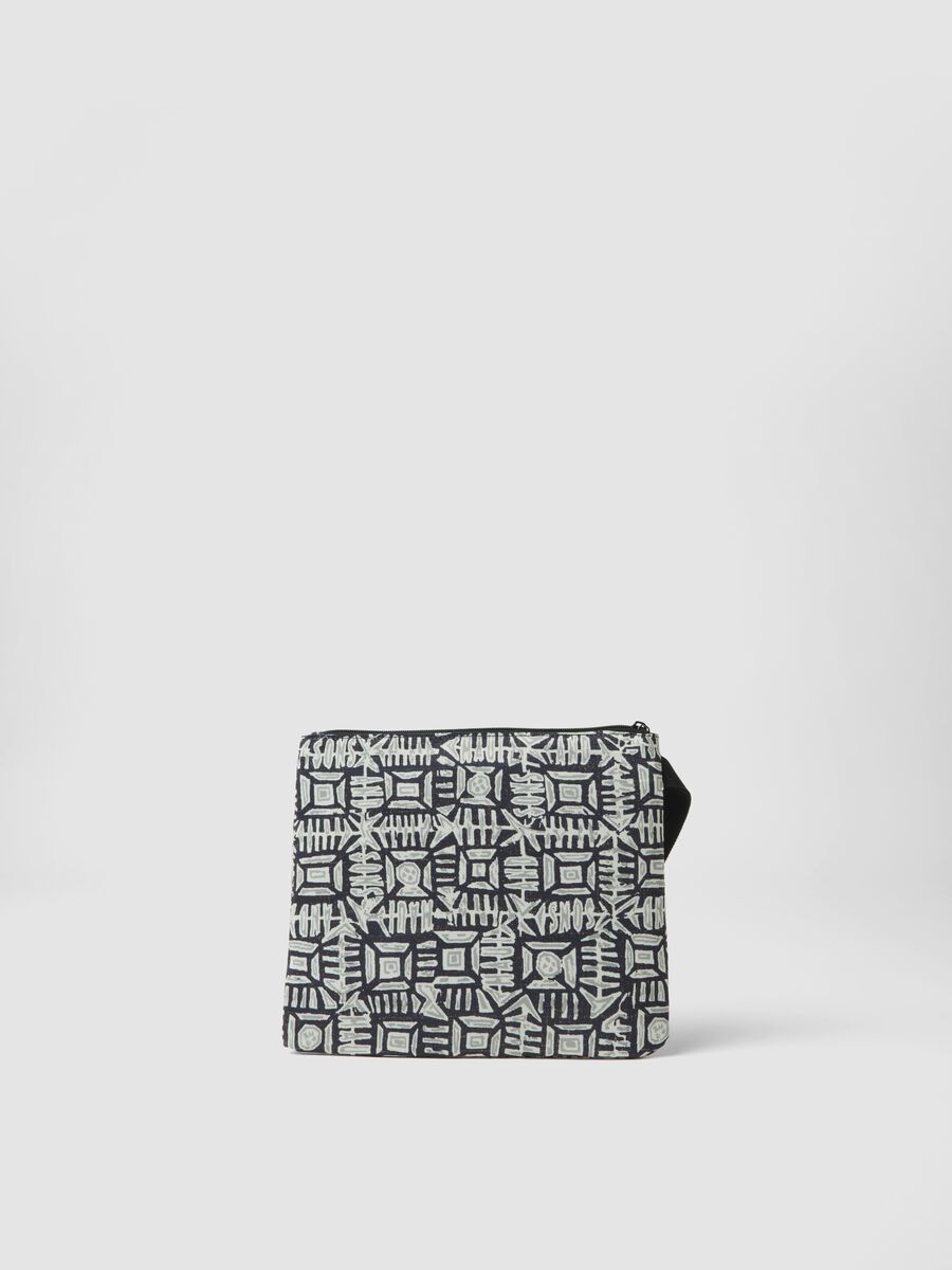 Multicolour geometric print pouch_1