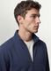 Grey cotton-blend sweatshirt with crew neck and zip, regular fit_0