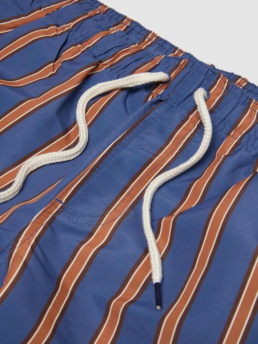 Blue striped swim shorts_5