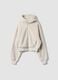 White full-zip teddy-effect hooded sweatshirt ALTAVIA STUDIO_4