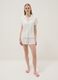 Regular fit white stretch viscose blend pyjama top_2