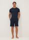 Blue organic cotton pyjama shorts_0