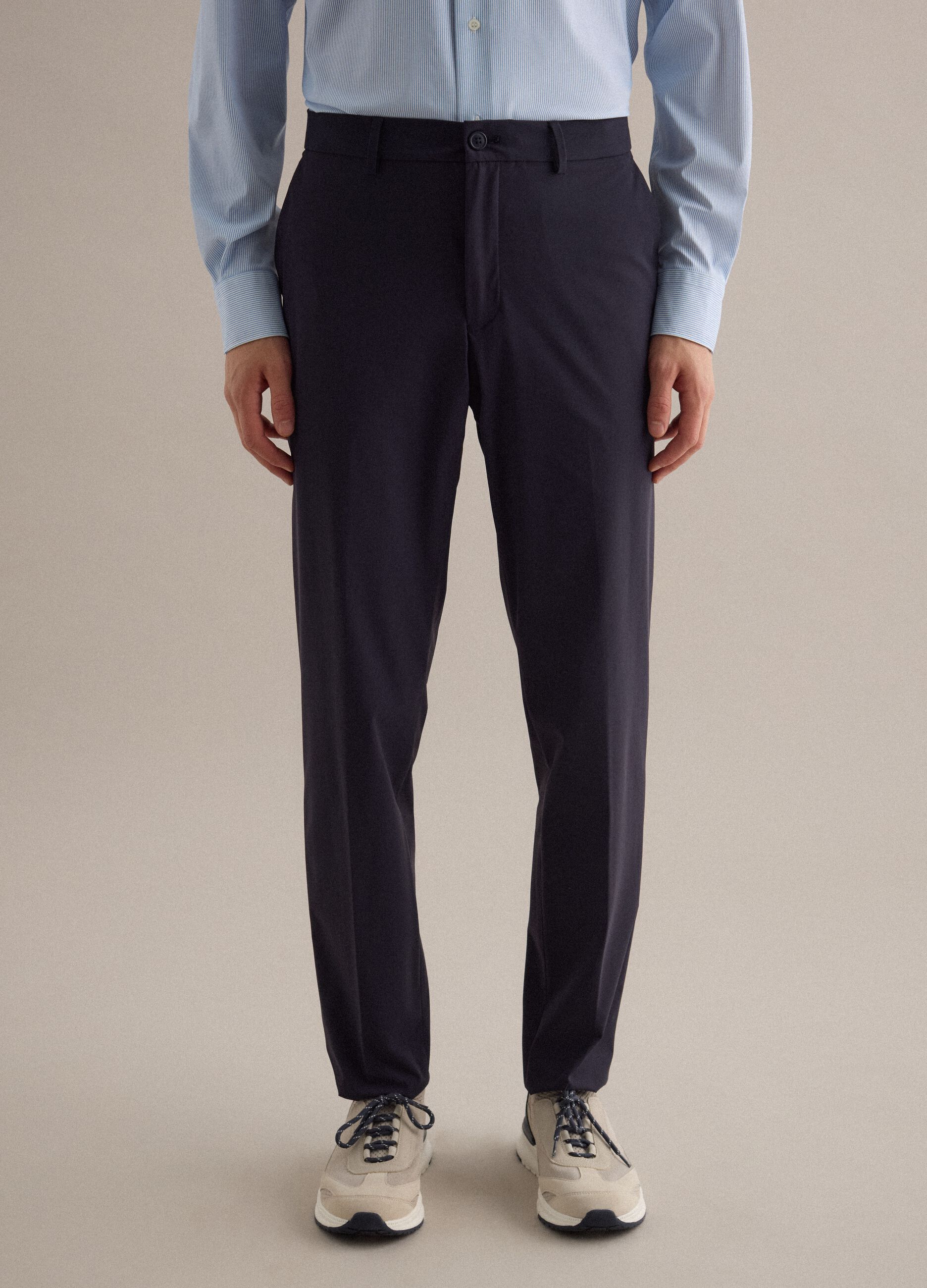Pantaloni formali blu regular fit