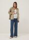 Blue relaxed fit maternity trousers in stretch viscose_0