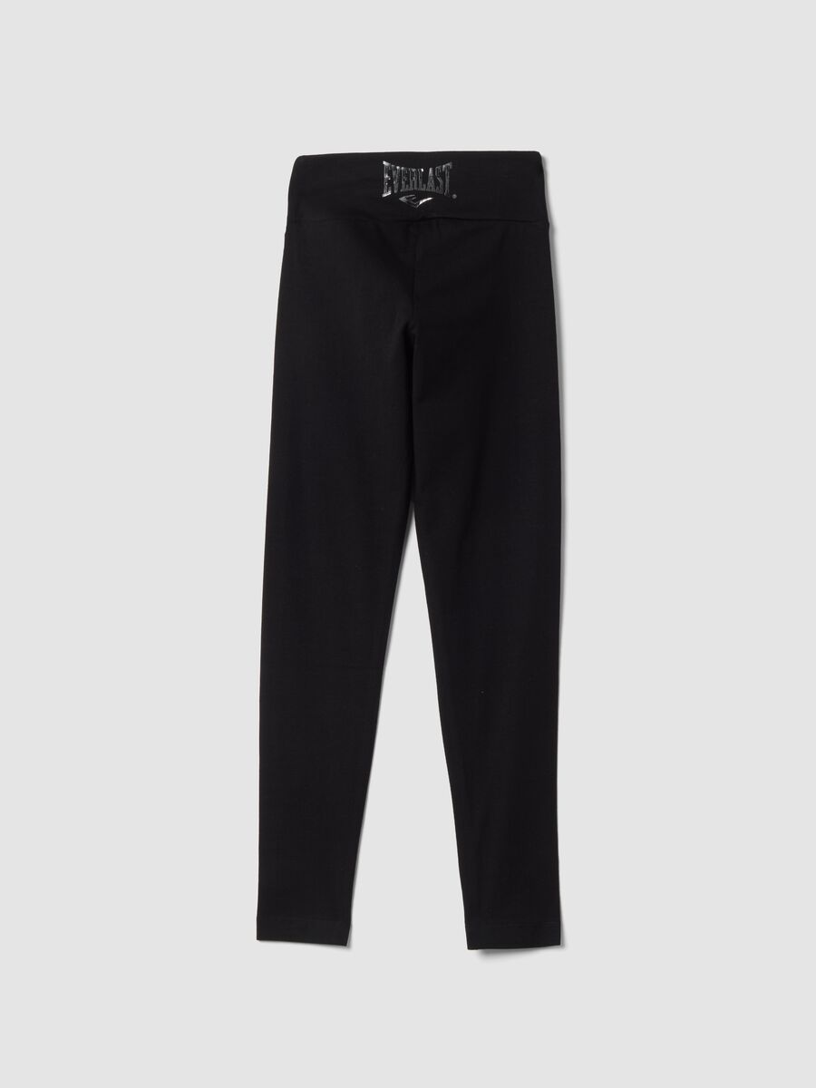 Black stretch cotton leggings_1