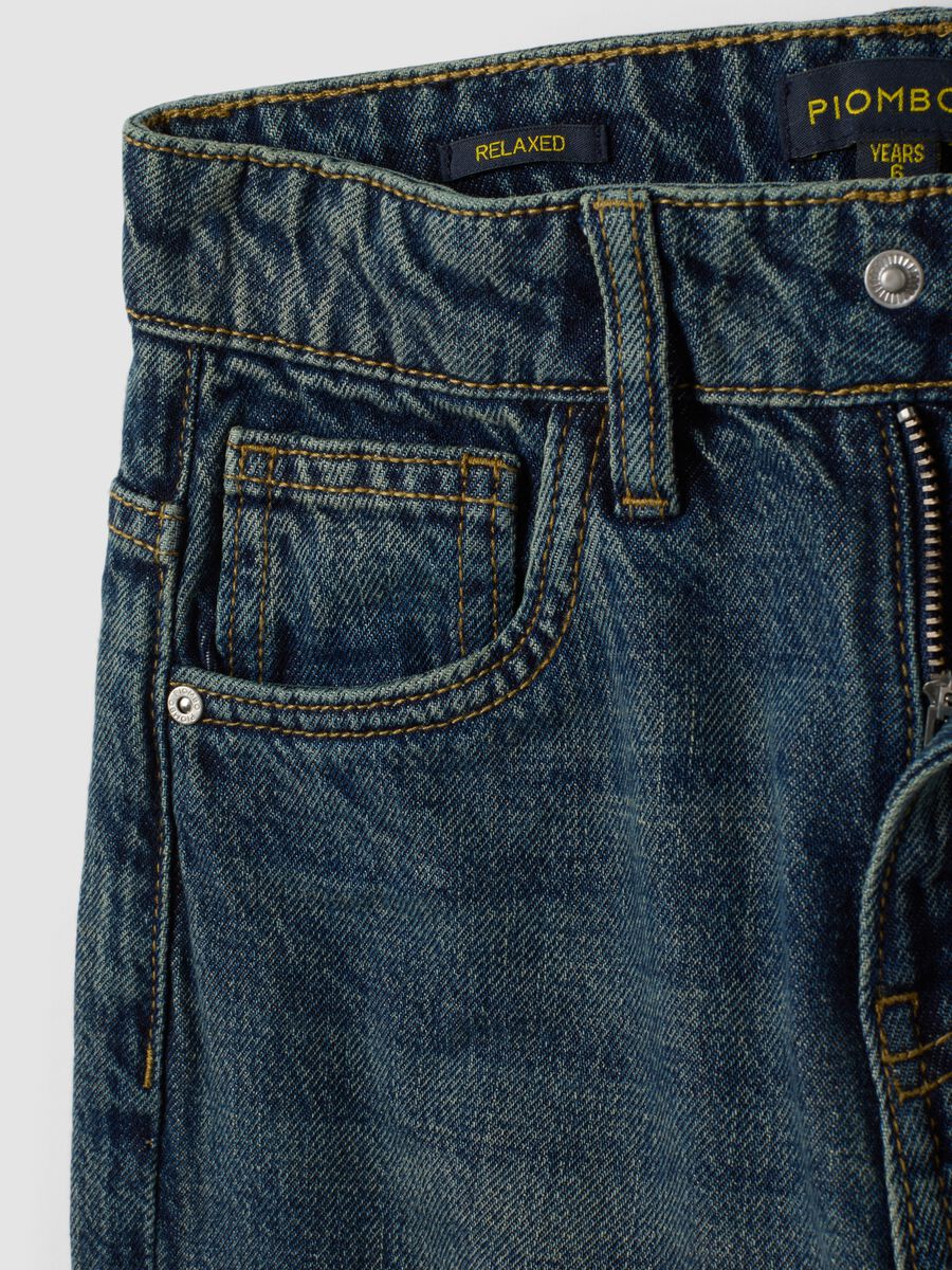 Boys&rsquo; blue 100% cotton skater-fit jeans_6