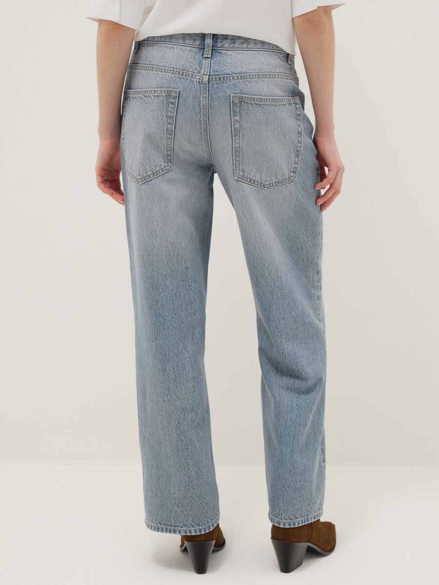 Jeans baggy in puro cotone lavaggio chiaro_2