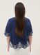 Blue pure cotton embroidered T-shirt, regular fit_3