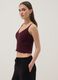 Red pure cotton crochet gilet, regular fit_0