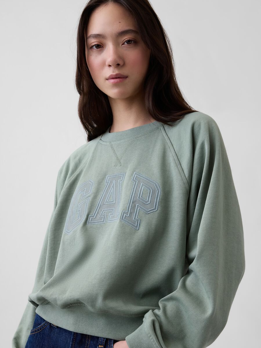 Cotton-blend crew-neck sweatshirt_1
