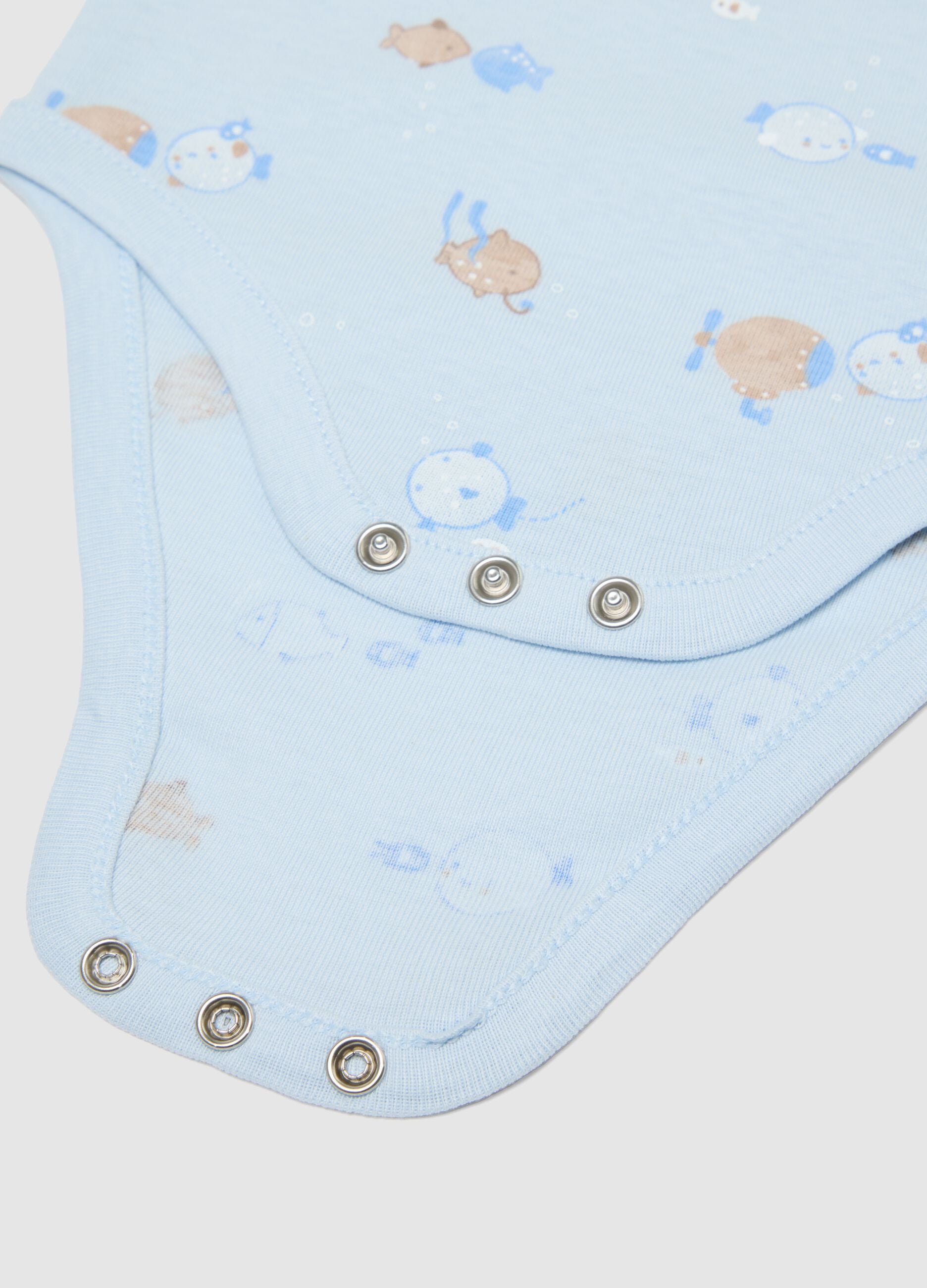 Multicoloured sleeveless pure cotton baby bodysuit pack