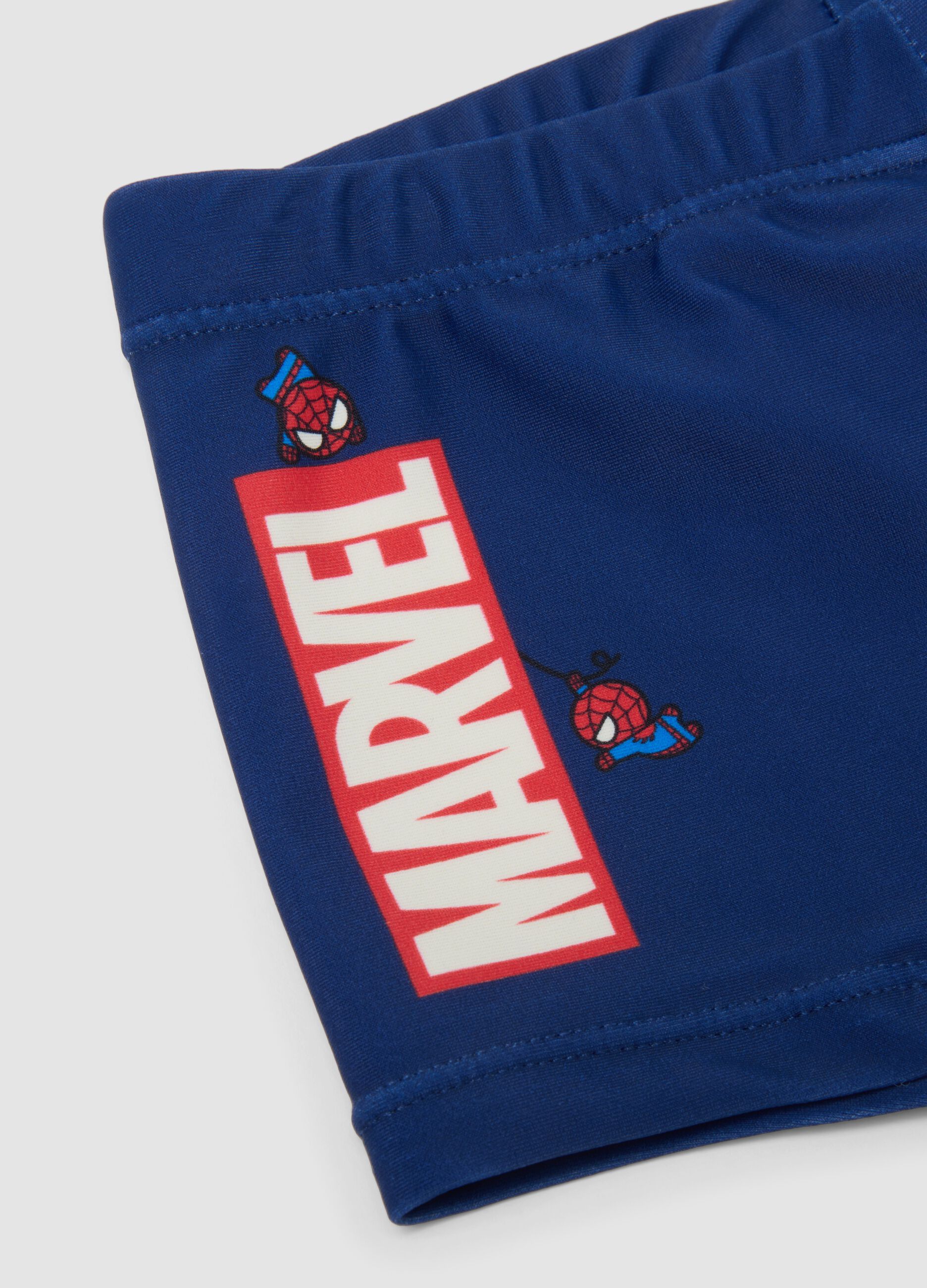 Costume boxer mare blu in tessuto elasticizzato