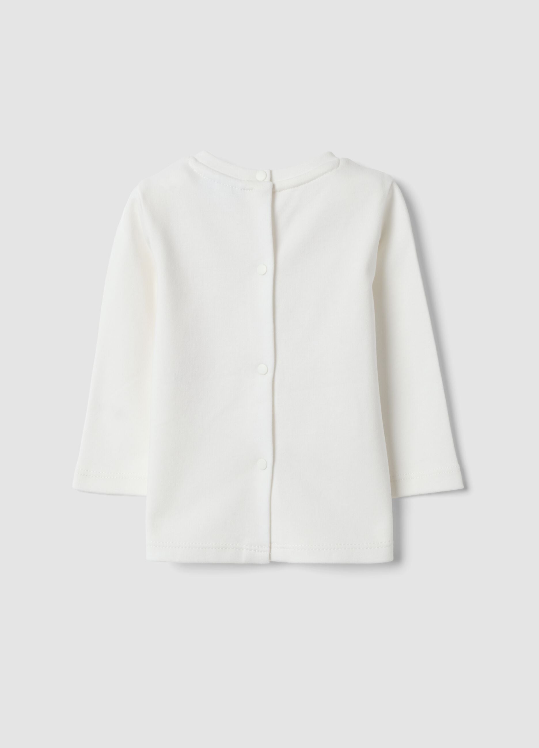 White organic cotton crew-neck T-shirt