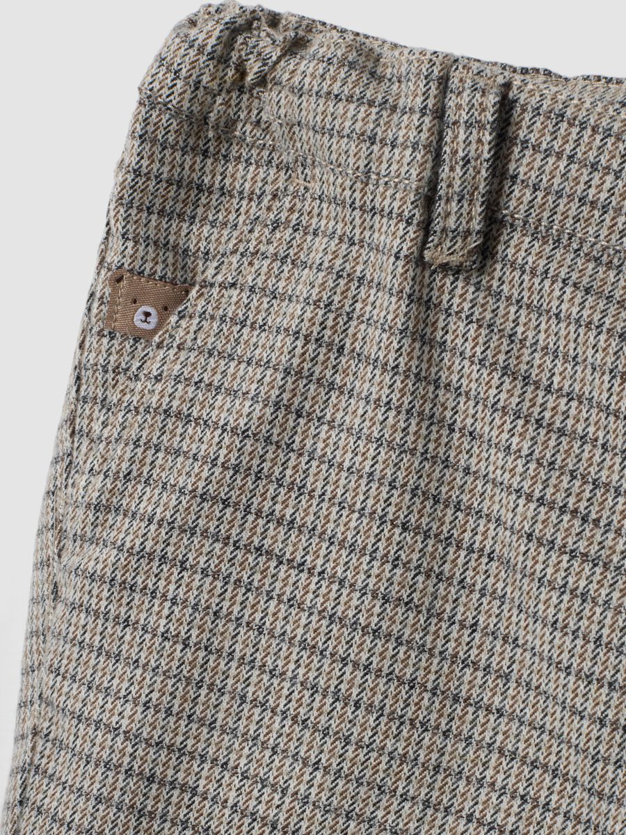 Grey patterned stretch viscose trousers, regular fit_2