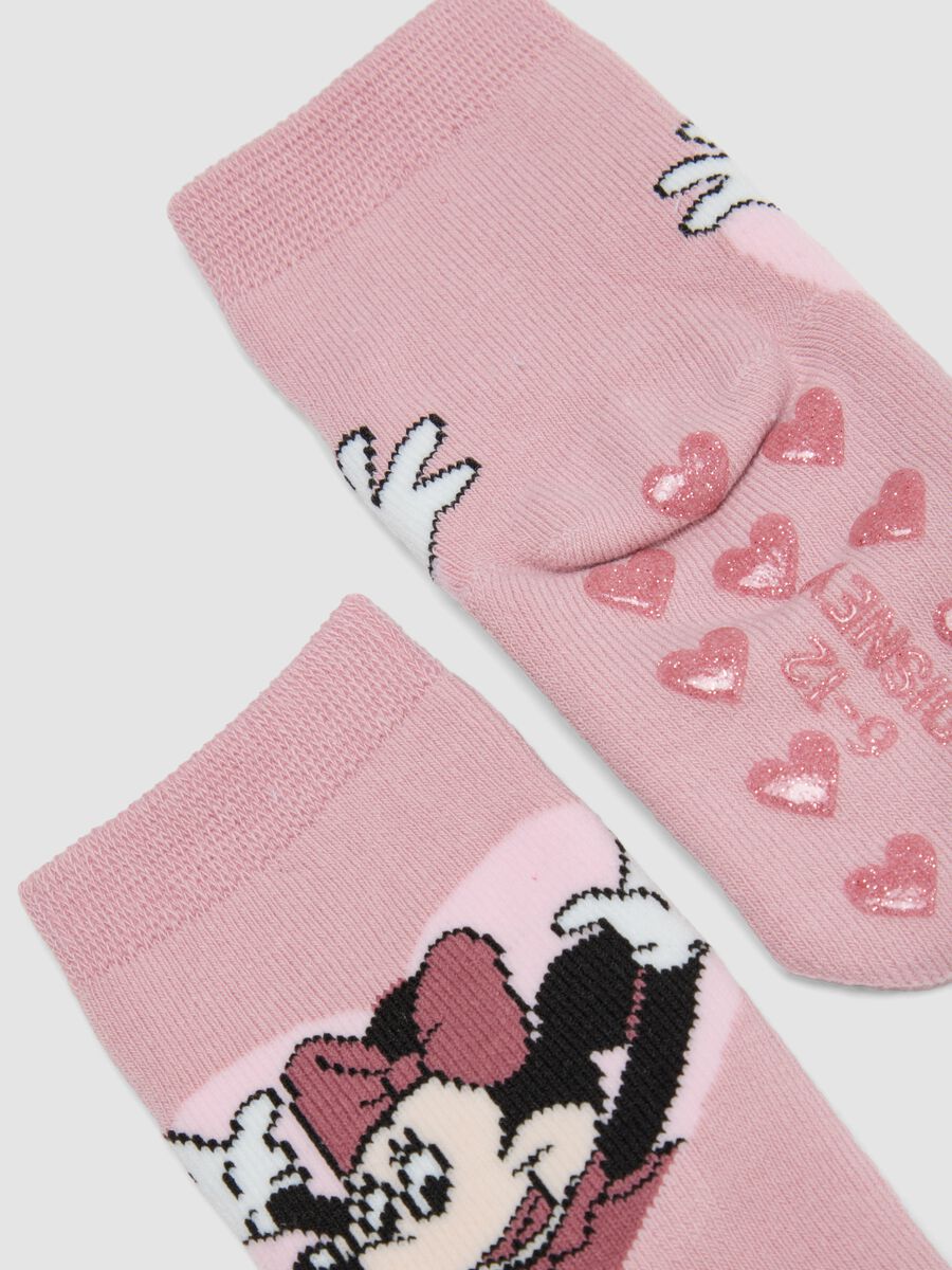 2-pack of organic stretch cotton anti-slip socks with Minnie print_1