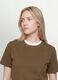 T-shirt verde in puro cotone organico a girocollo regular fit_3