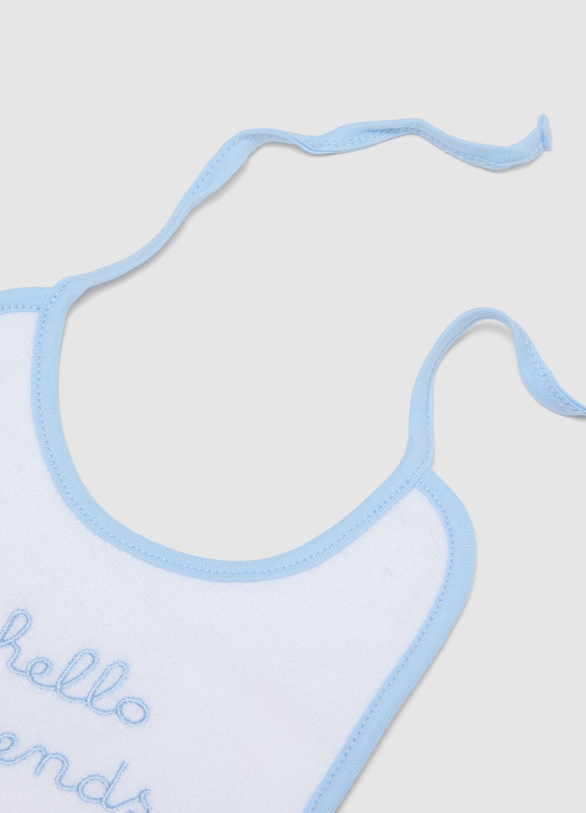 Newborn Multicolour Pure Cotton Bib Pack with Embroidery