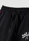 Black cotton-blend jogger trousers with drawstring and Ducati logo_2