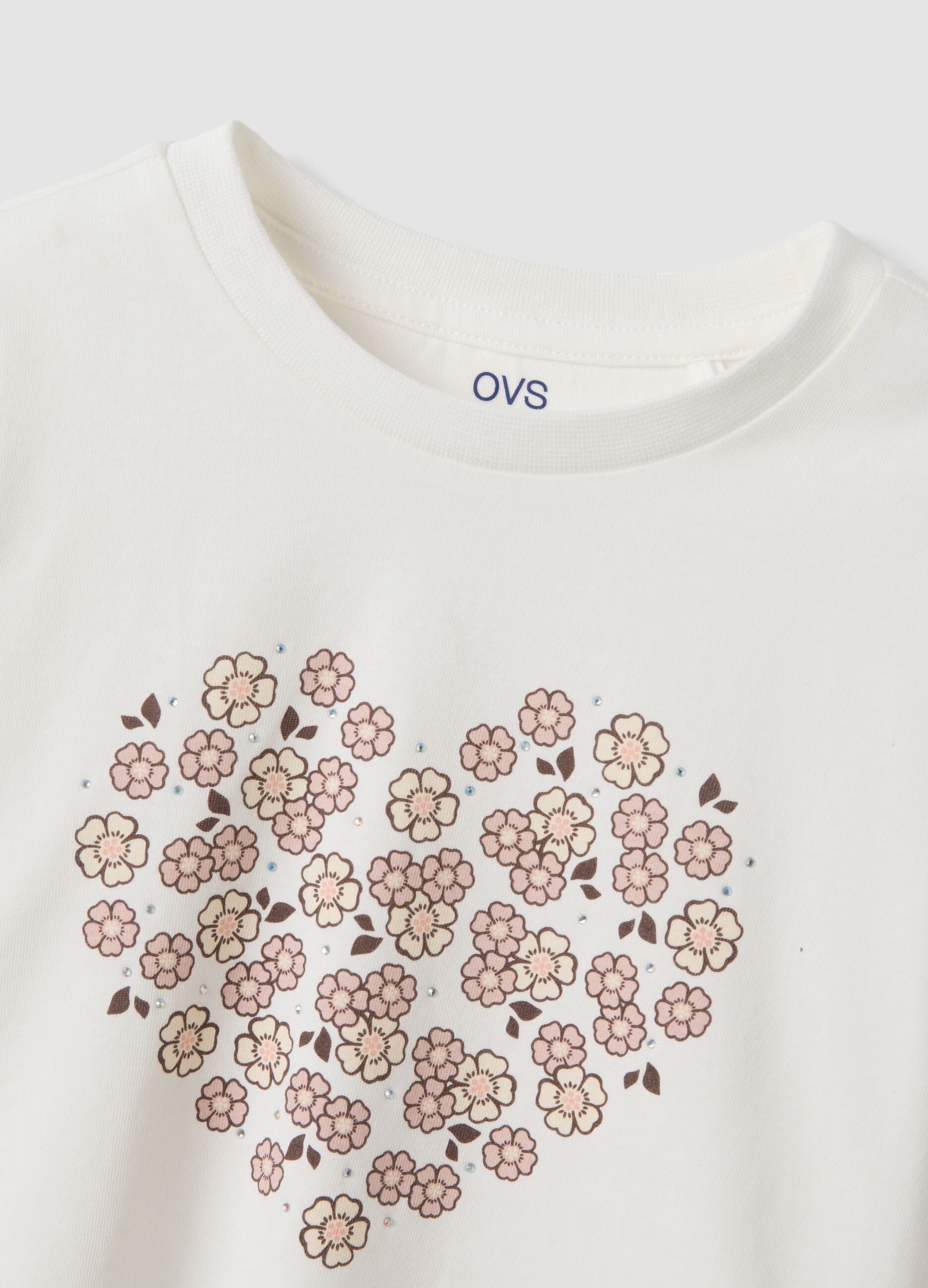 White pure organic cotton crew-neck T-shirt