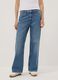 Blue denim pure cotton straight-fit jeans_1