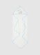 White cotton blend bathrobe with hood and embroidery_1