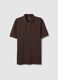Brown pure cotton regular fit polo_4