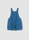 Blue pure cotton short dungarees for baby boy, regular fit_1