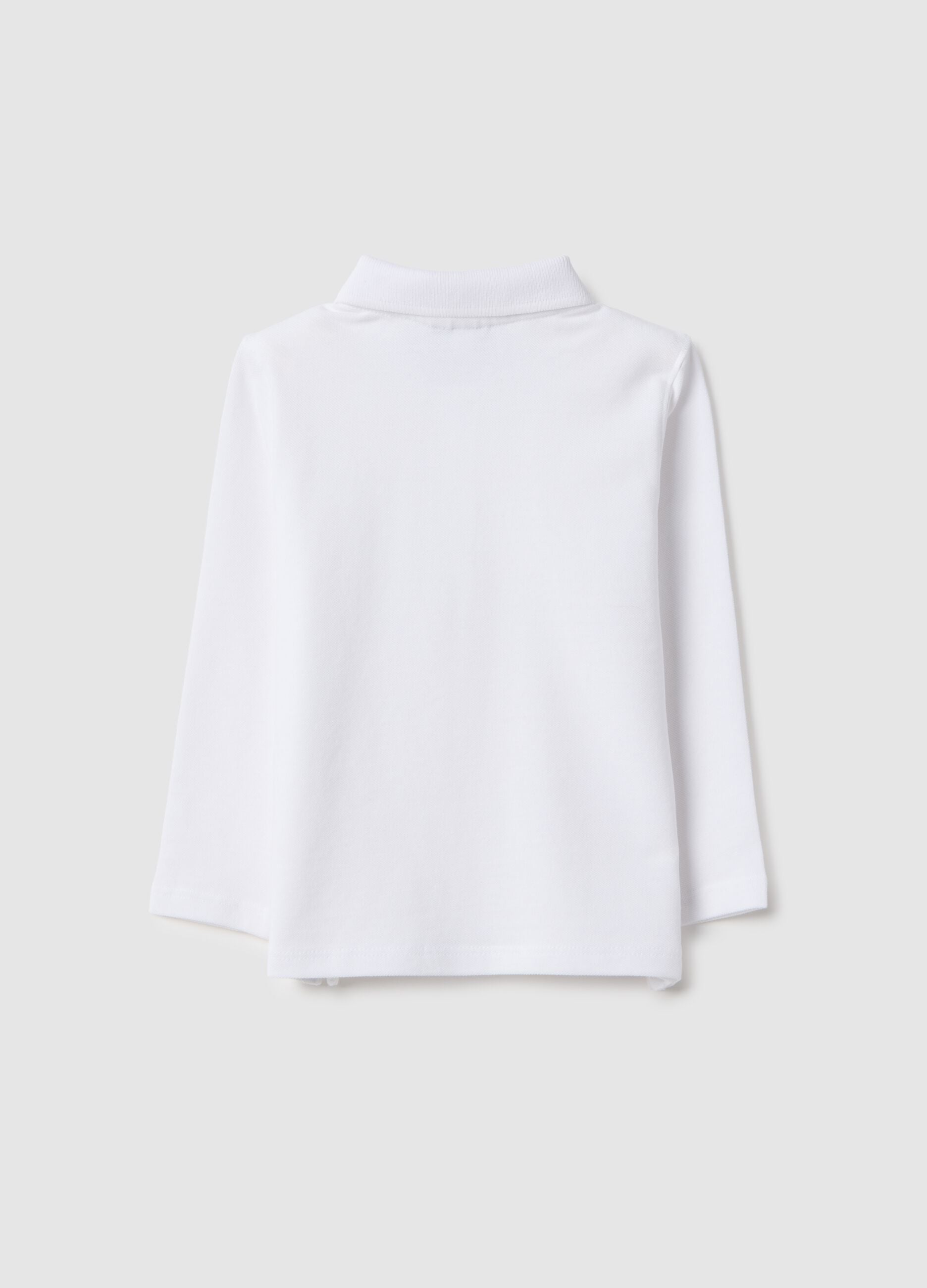 White pure cotton polo for boys regular fit