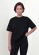 Black crew-neck T-shirt in stretch cotton-modal blend, regular fit_1