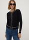 Black stretch viscose regular-fit cardigan_0