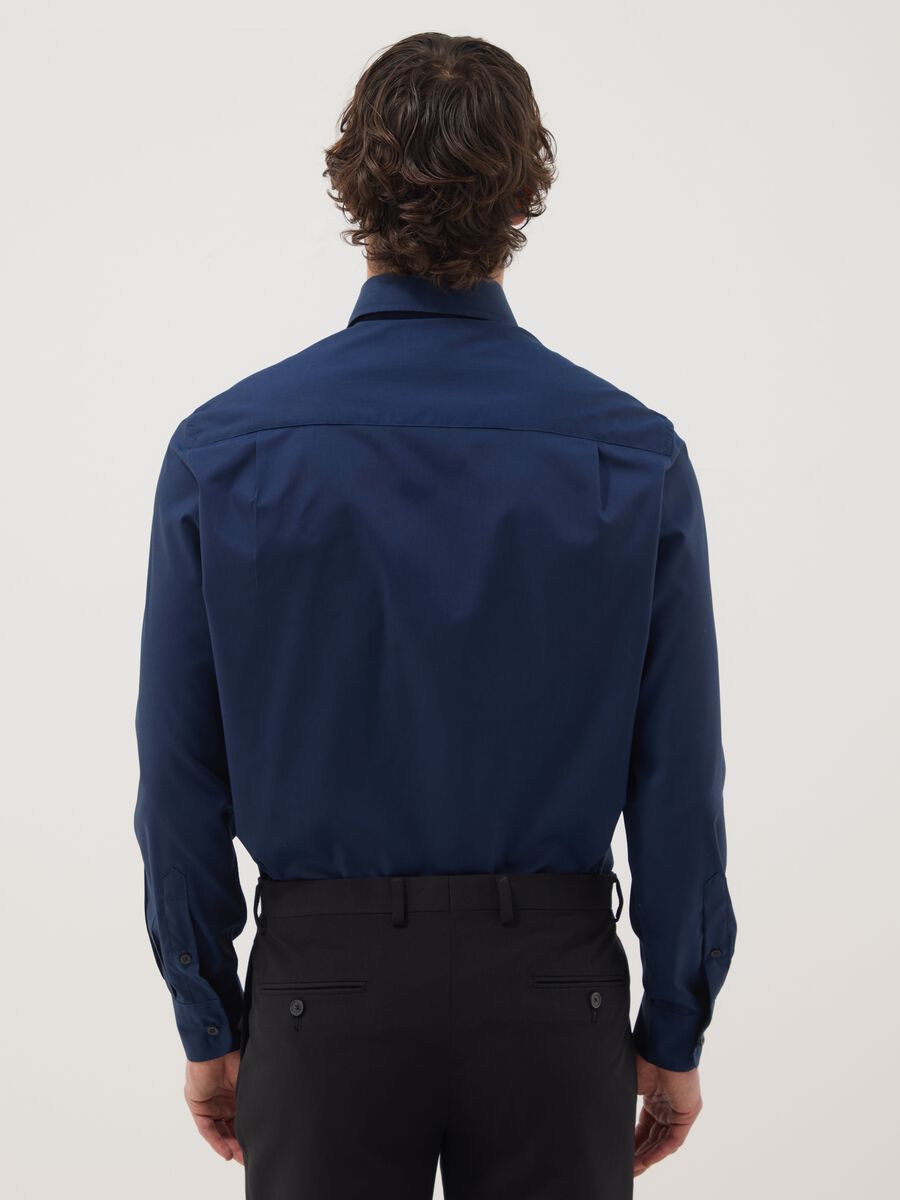 Blue long-sleeve button-down shirt, regular fit_1